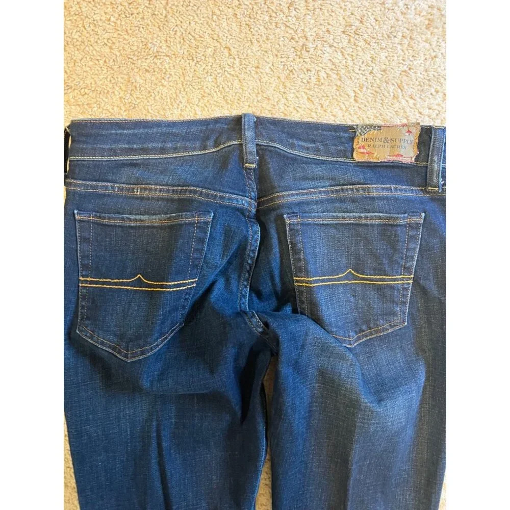 Ralph Lauren Denim & Supply Jeans Skinny 29 30 x 31 Stretch Cotton Dark Blue